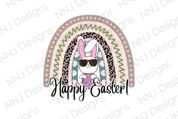 Download Rainbow Happy Easter Bunny Clipart - Bunny clipart Collection