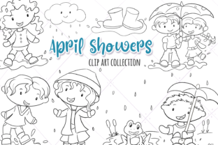 Download April Showers (Black and White) - April Collection
