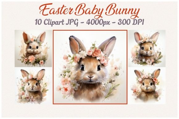 Download 10 Easter Baby Bunny Clipart - JPG - Bunny clipart Collection