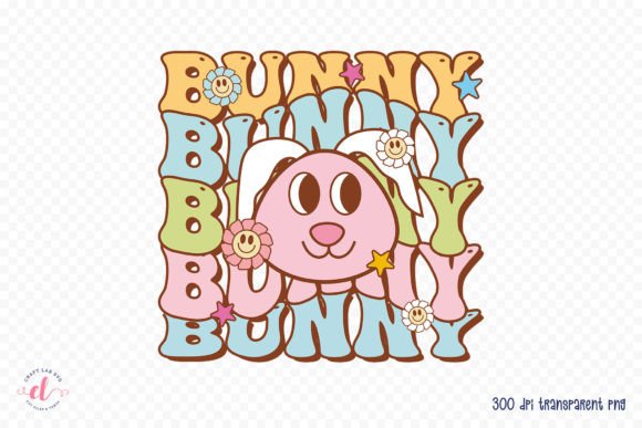 Download Bunny - Groovy Easter Sublimation Design - Groovy easter sublimation Collection