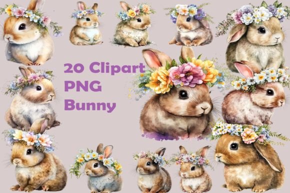 Download Bundle Easter Baby Bunny Clipart PNG - Bunny clipart Collection
