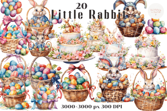 Download Easter Bunny Clipart, Easter Eggs Basket - Bunny clipart Collection