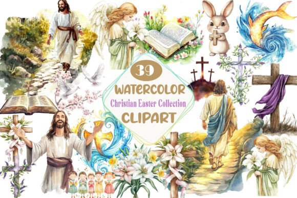 Download Watercolor Christian Easter Collection - Easter collection Collection